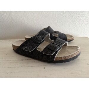 Birkenstock Arizona Wool Felt Sandals Slide Womens Size 40 US Size 9 Narrow Gray